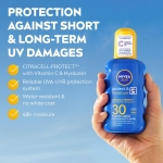 NIVEA SUN Protect & Moisture Sun Spray SPF 30 (200 ml), Moisturising Suncream Spray with SPF 30, Advanced Sunscreen Providing Immediate UVA + UVB Protection, Fast-Absorbing No White Cast Formula - Image 7