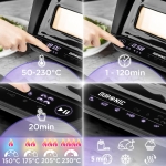 Duronic Air Fryer Health Grill FG19, Air Fryers Grill for Cooking Chips, Grilling Chicken Vegetables, Baking Pies Cookies, Electric Airfryer Oven, Indoor BBQ Grilling, Dinner Parties - Image 4