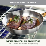 GreenPan Stainless Steel Tri-Ply Reserve 10 Piece Cookware Pots and Pans Set, Multiclad, PFAS-Free, Induction, Oven & Broiler Safe to 600°F, Heat Responsive Core, Dishwasher Safe, Glass Lids - Image 9