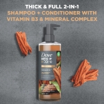 DOVE MEN + CARE 2-in-1 Shampoo + Conditioner Sandalwood & Cardamom Oil for Thick & Full Hair, + Vitamin B3 & Mineral Complex, 17.5 oz - Image 7